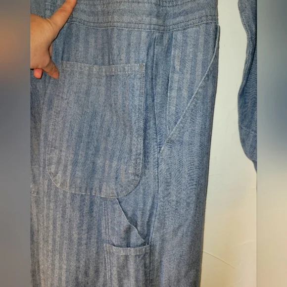 VINTAGE WEARGUARD COVERALLS BLUE COTTON HERRINGBONE DENIM WORKWEAR 46L - Picture 11 of 12